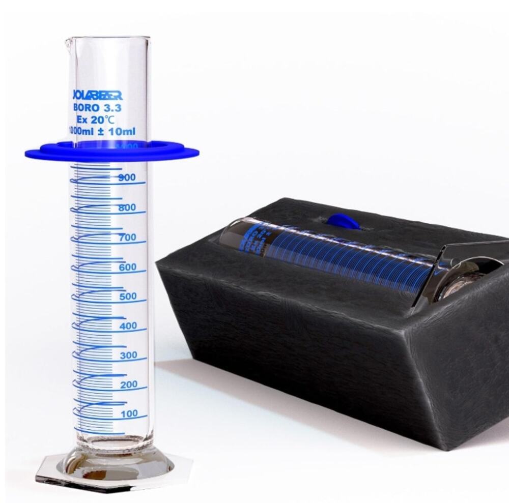 JOLABEAR JLC002 1000mL Borosilicate 3.3 Glass Graduated Cylinder Open Box